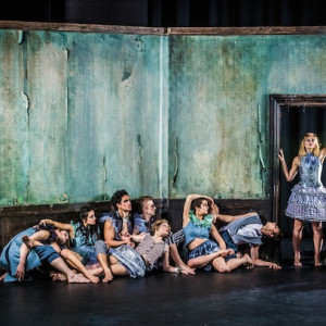 Third year New Zealand School of Dance students, choreographers of 'The Residents'. Photo: Stephen A'Court.